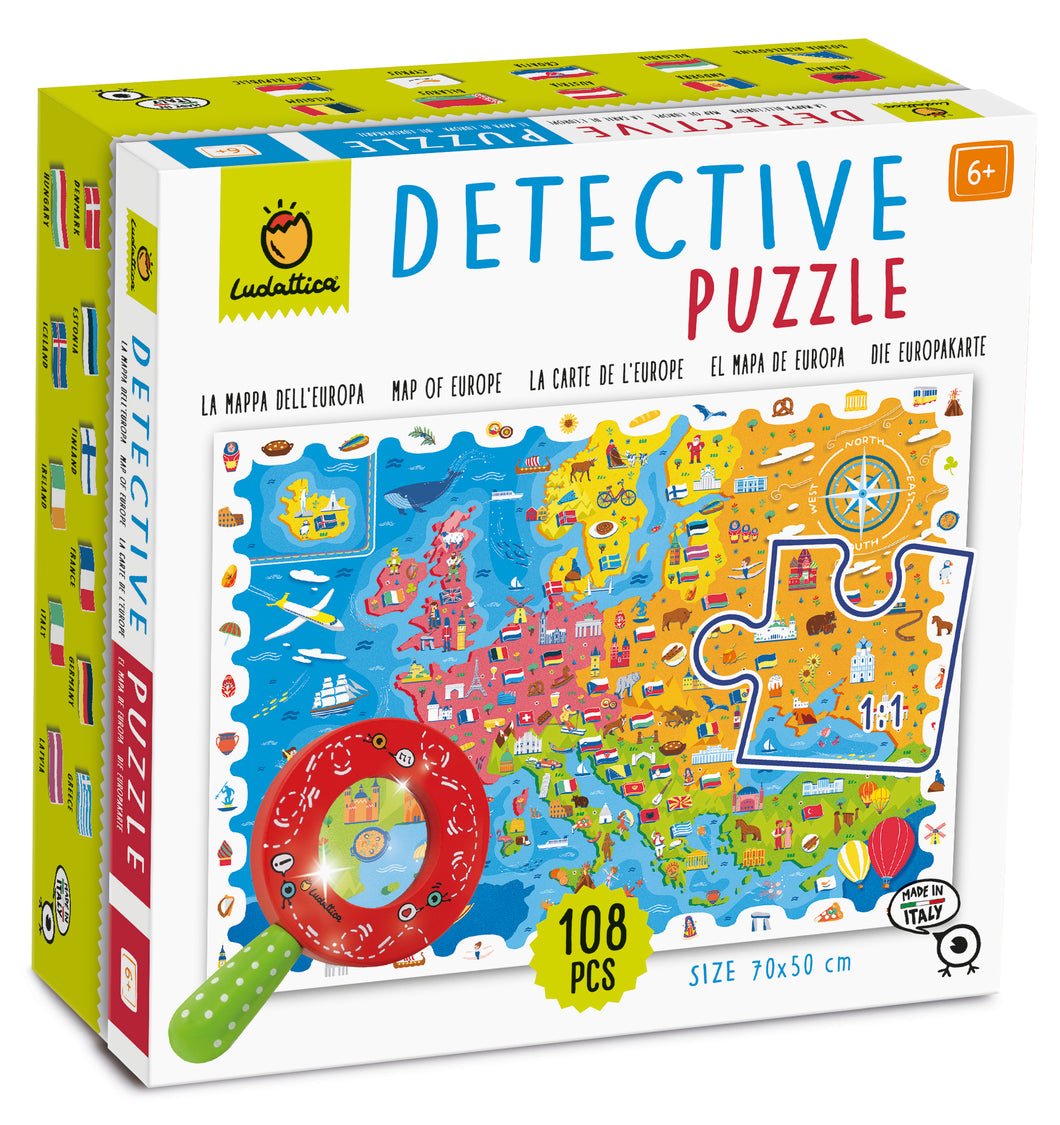 Detective Puzzle Mapa de Europa 108 pcs